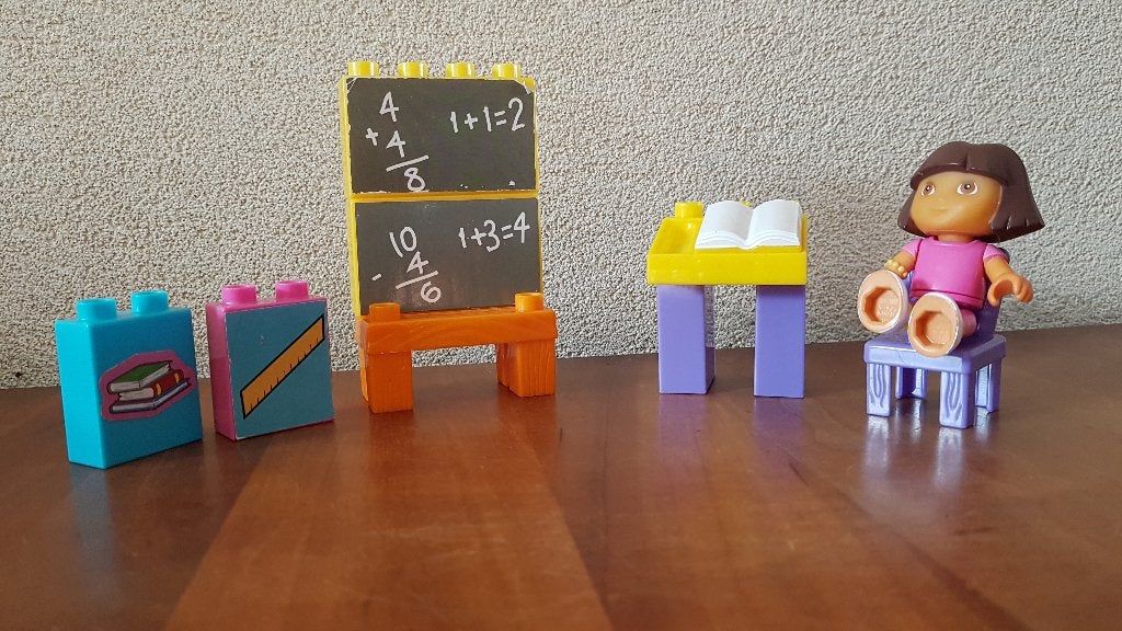 Megabloks Dora School Avontuur, Kinderen en Baby's, Speelgoed | Bouwstenen, Ophalen, Zo goed als nieuw, Megabloks