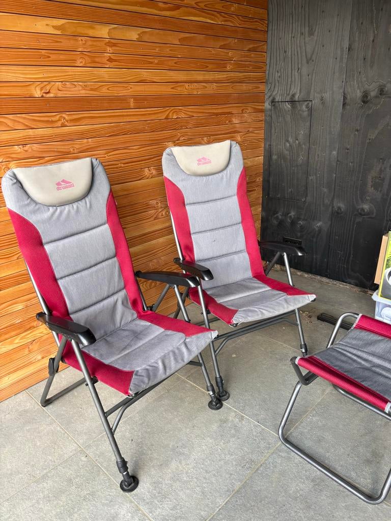 2 de Waard Campingstoelen met voetenbankje - ZGAN, Ophalen, Zo goed als nieuw, Campingstoel