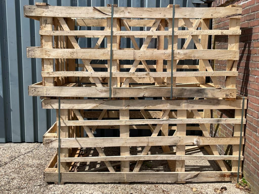 2 x Pallet voor 2 kuub hout, Minder dan 3 m³, Ophalen