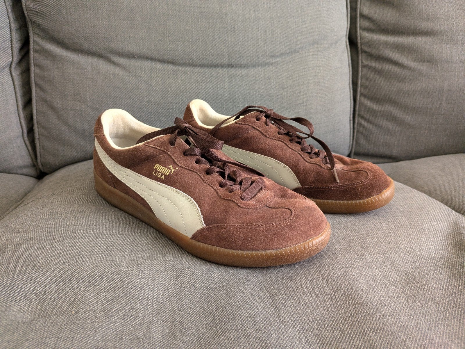 Puma Liga sneakers maat 42 - Bruin, Kleding | Heren, Schoenen, Puma, Bruin, Ophalen of Verzenden, Sneakers of Gympen