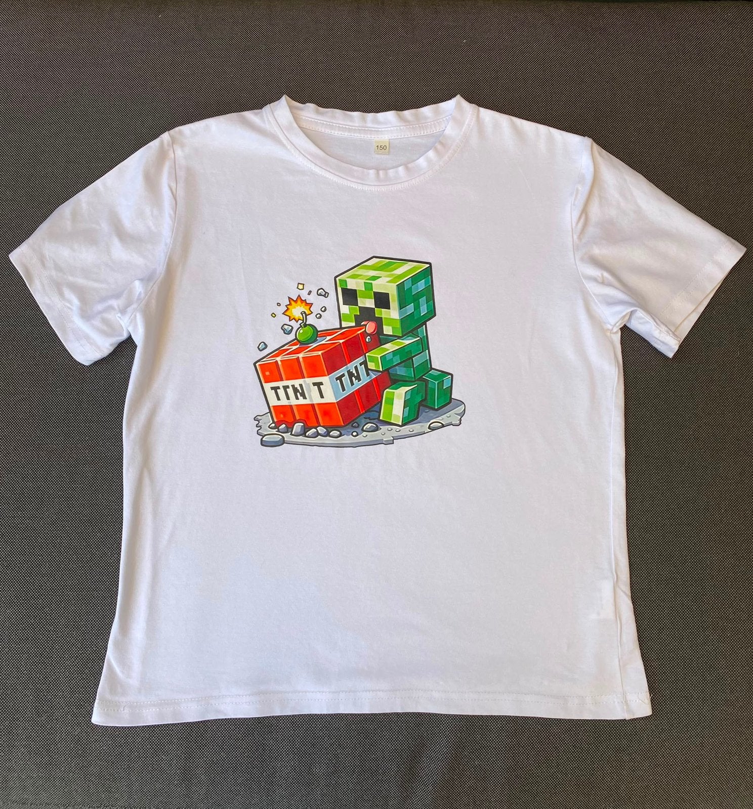 T-shirt Minecraft Creeper maat 140, Ophalen of Verzenden, Zo goed als nieuw, Jongen, Shirt of Longsleeve