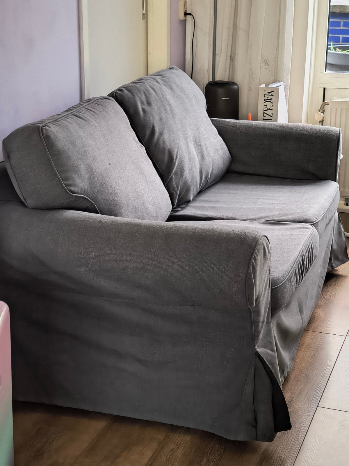 IKEA Ektorp 2-zitsbank met 2 wasbare hoezen, Ophalen, Gebruikt, 150 tot 200 cm, Tweepersoons