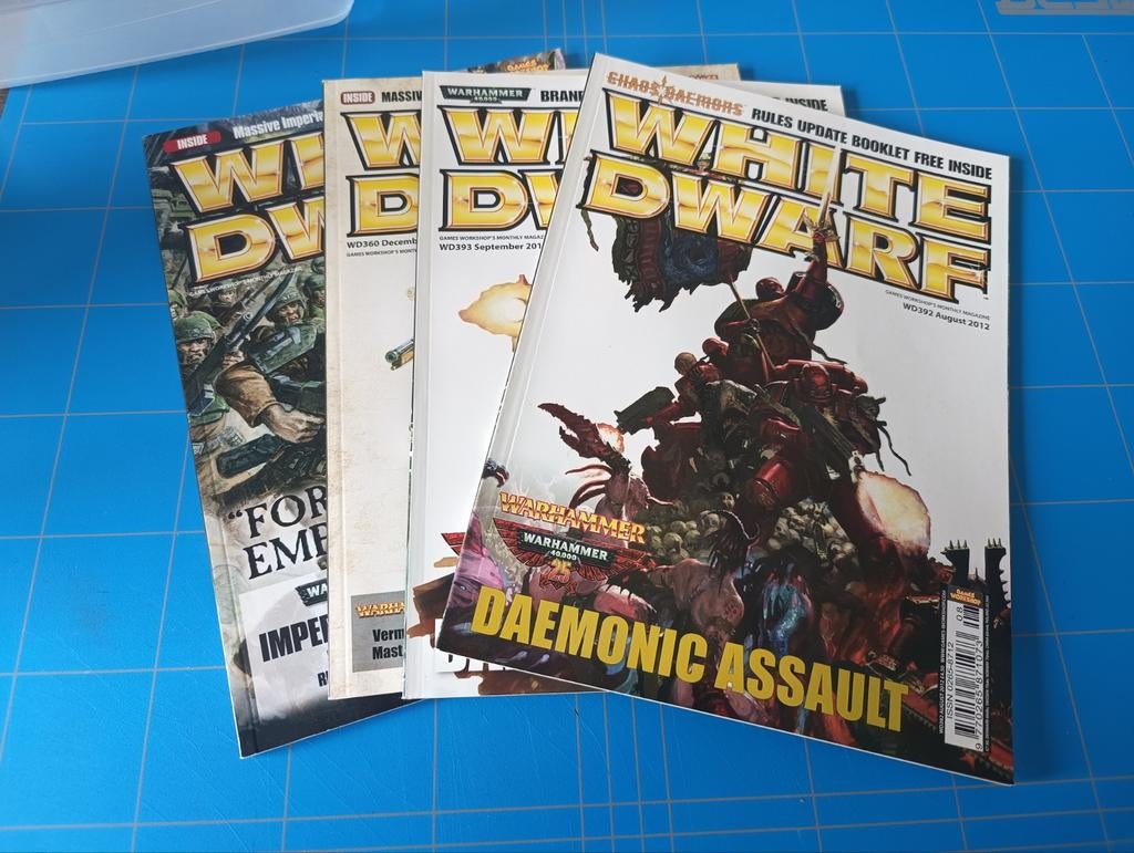Warhammer 4 White Dwarf Magazines, Gebruikt, ., Warhammer, Ophalen of Verzenden