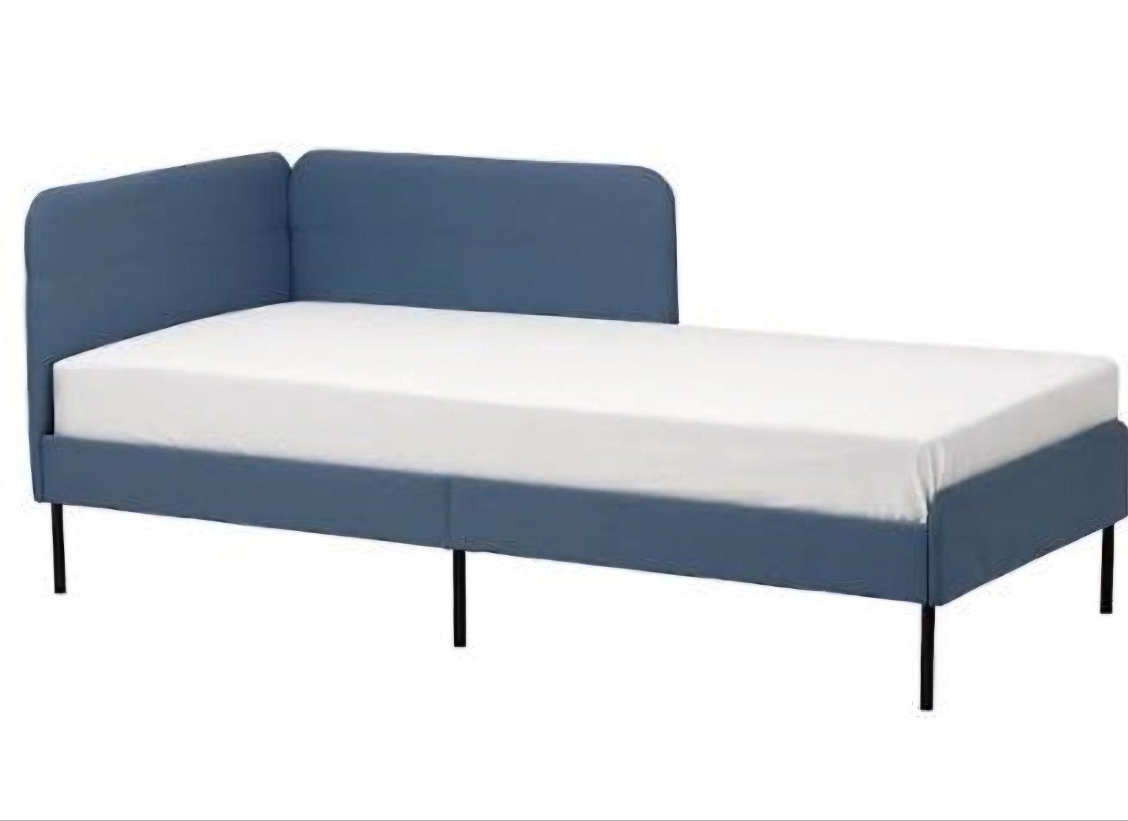 1 persoons bed blauw, Ophalen, 90 cm, Eenpersoons, Zo goed als nieuw