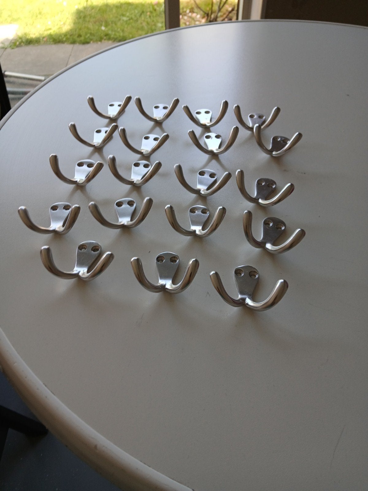Set van 19 metalen kapstokhaken, Gebruikt, Wandhaken, Ophalen of Verzenden, Minder dan 100 cm