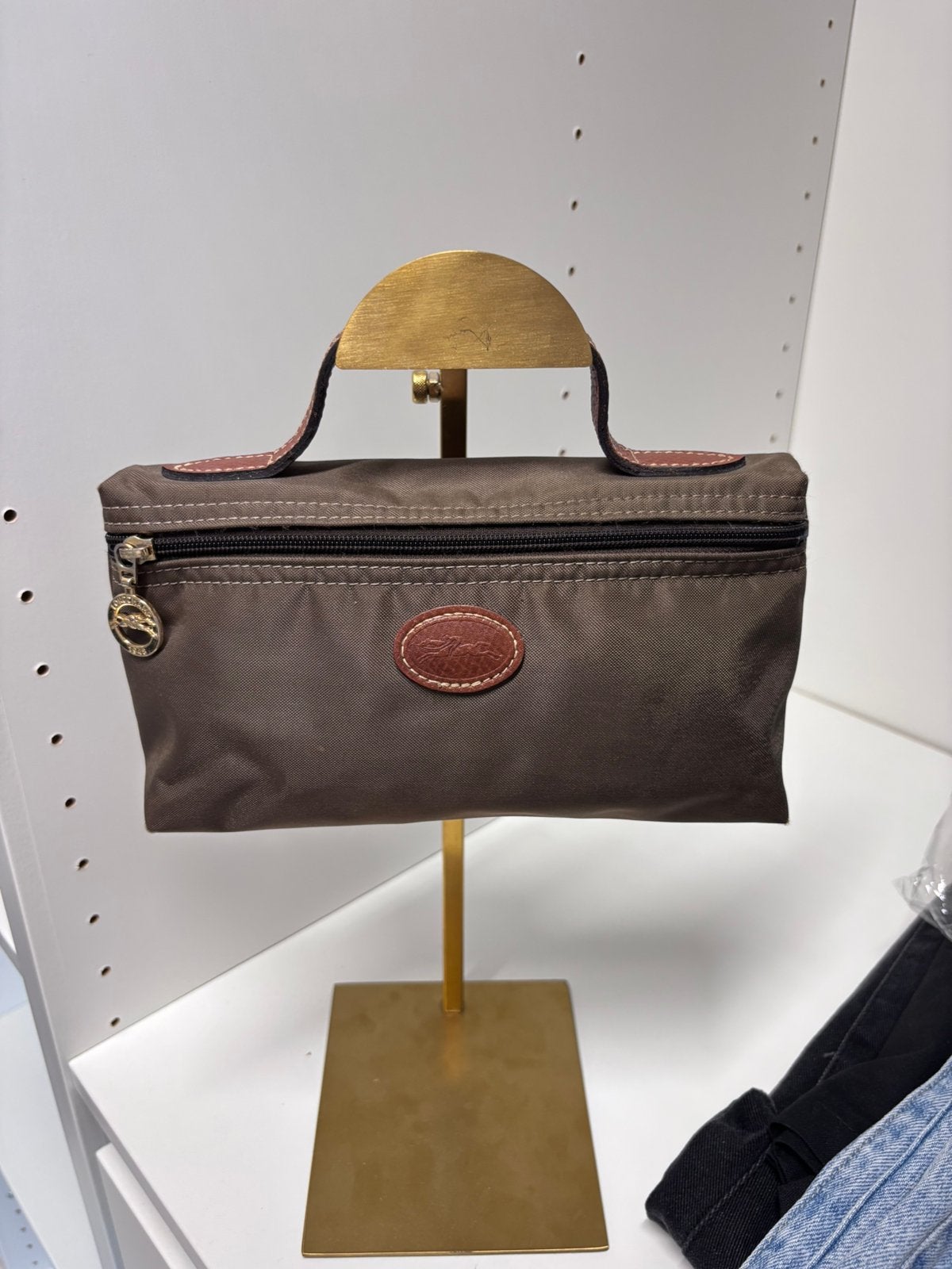 longchamp tasje olijfgroen, Sieraden, Tassen en Uiterlijk, Tassen | Damestassen, Ophalen of Verzenden, Zo goed als nieuw, Bruin