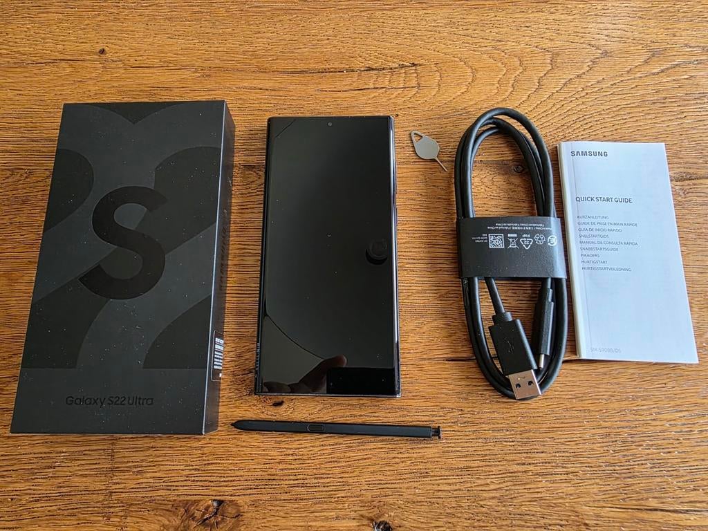 Samsung S22 Ultra 256GB Dual Sim met S-pen Zwart, Telecommunicatie, Mobiele telefoons | Samsung, Zwart, Touchscreen, Ophalen of Verzenden