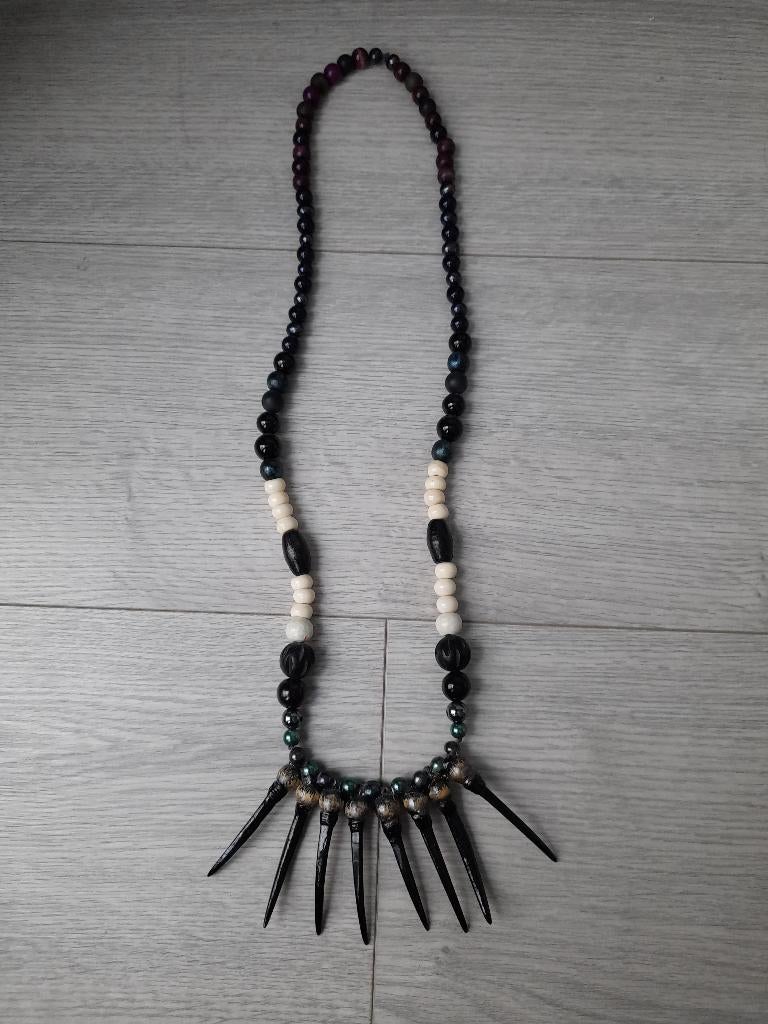 Prachtige unieke kunst ketting Ekster cosplay, Sieraden, Tassen en Uiterlijk, Ophalen of Verzenden, Zo goed als nieuw, Overige kleuren