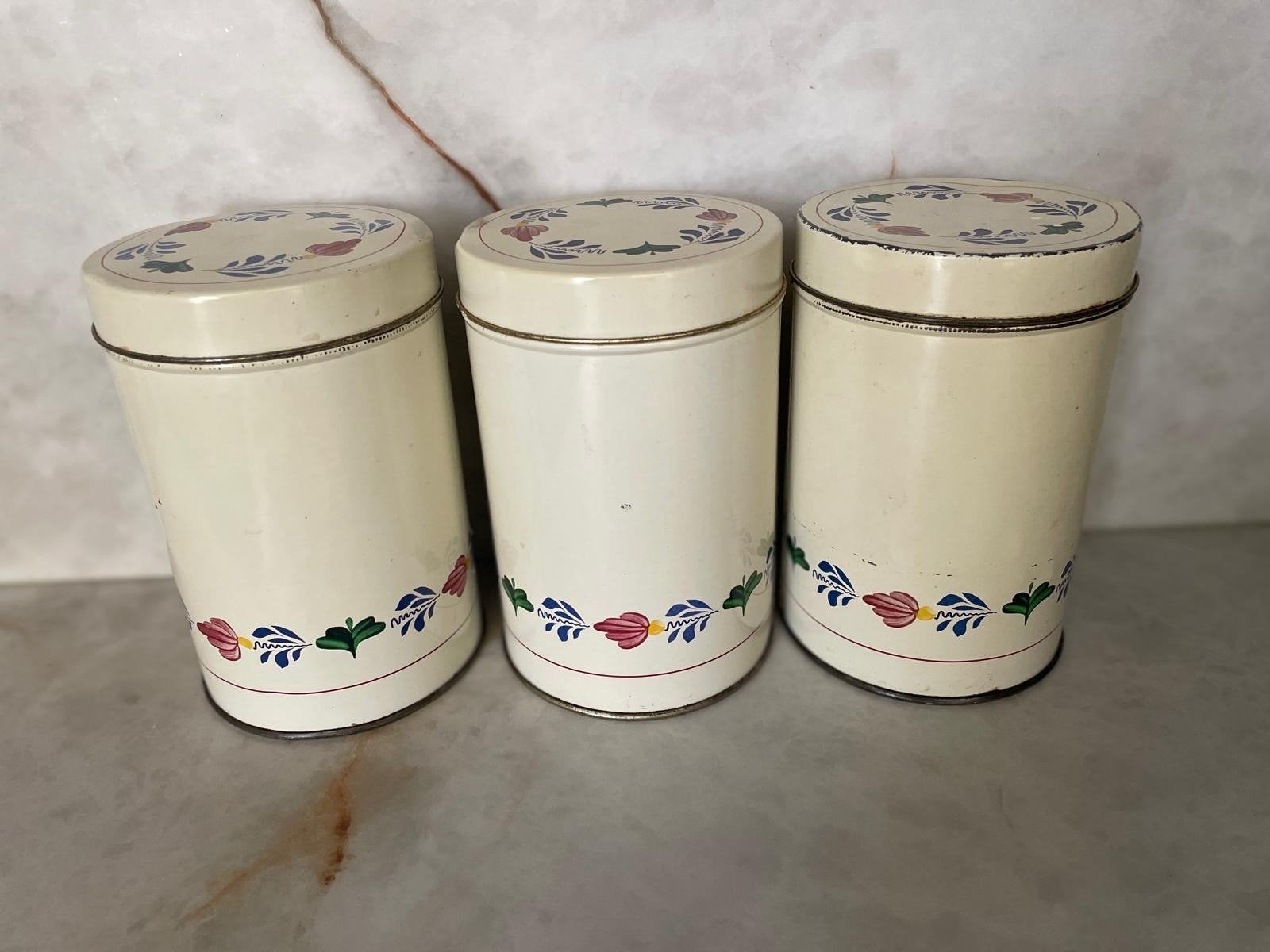 Boerenbont beschuitbus of koffiebus - set van 3, Ophalen of Verzenden