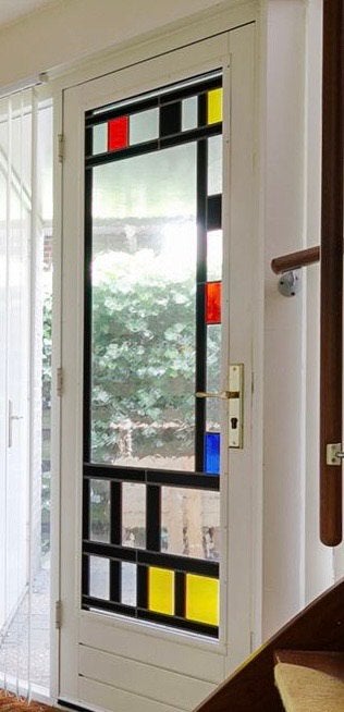 Glas in lood raam paneel, Ophalen, Minder dan 200 cm, Glas, Buitendeur