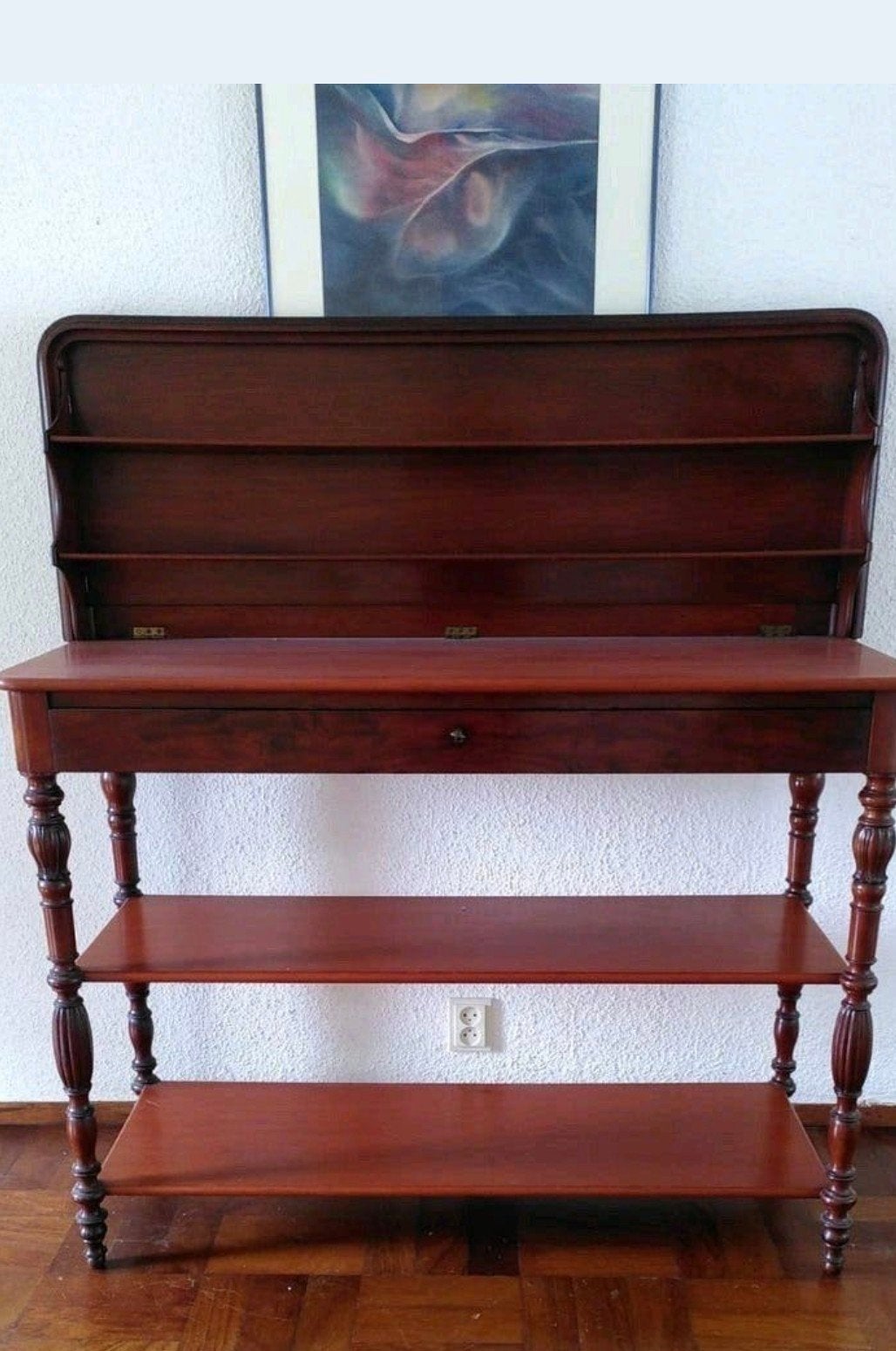 massief mahonie Biedermeier klapbuffet, Antiek en Kunst, Ophalen