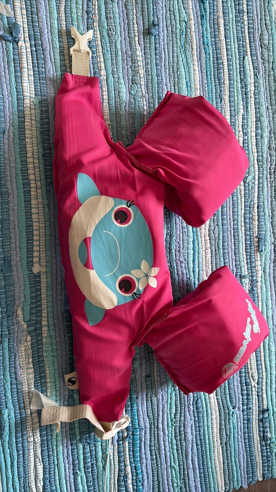 Zwemband roze met dolfijn 15-30 kg, Ophalen of Verzenden, Zo goed als nieuw, Jongen of Meisje, Zwem-accessoire