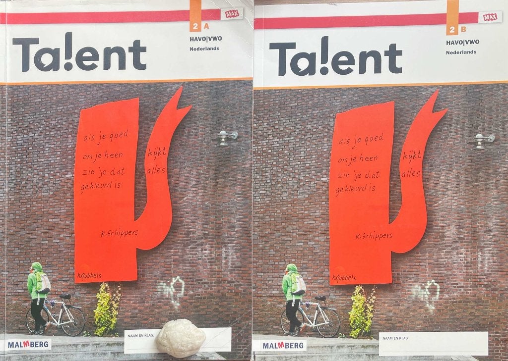 Schoolboeken Talent MAX Nederlands 2 HAVO/VWO A + B €17,50, Boeken, Gelezen, Malmberg, HAVO, Ophalen of Verzenden