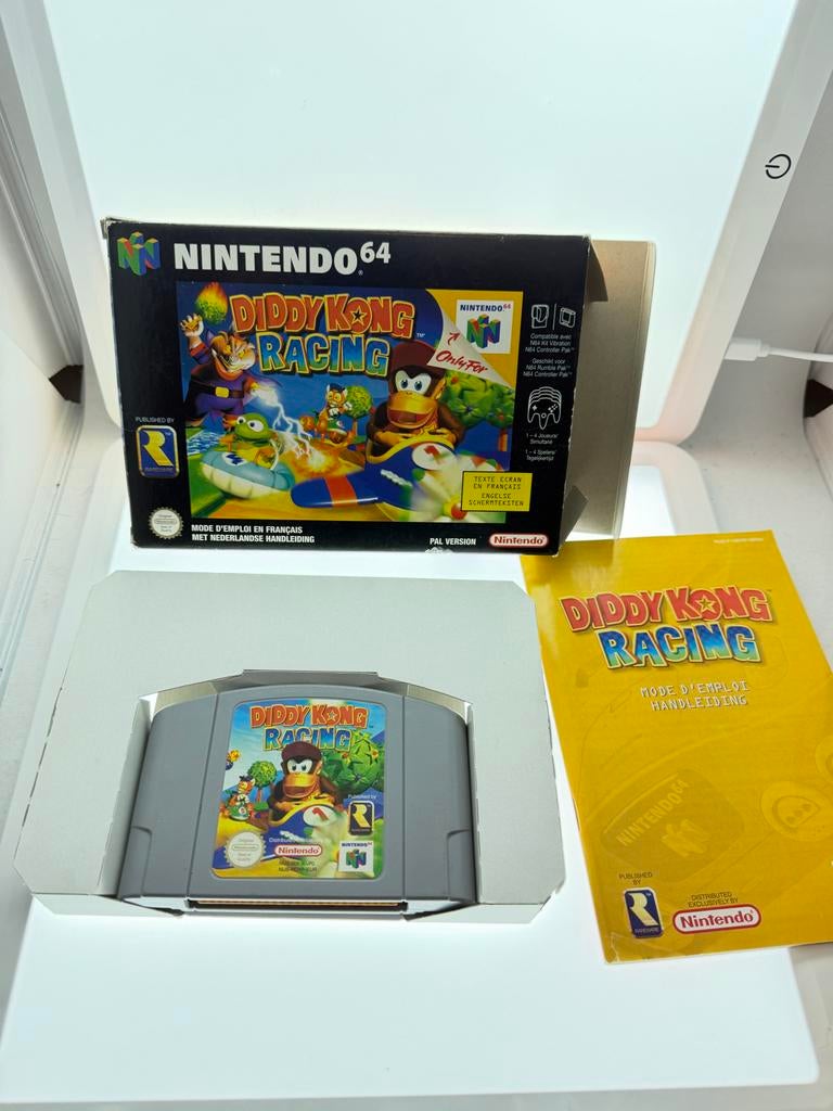 Diddy Kong Racing N64 - Compleet met doos en handleiding, Spelcomputers en Games, Racen en Vliegen, 2 spelers, Eén computer, Ophalen of Verzenden