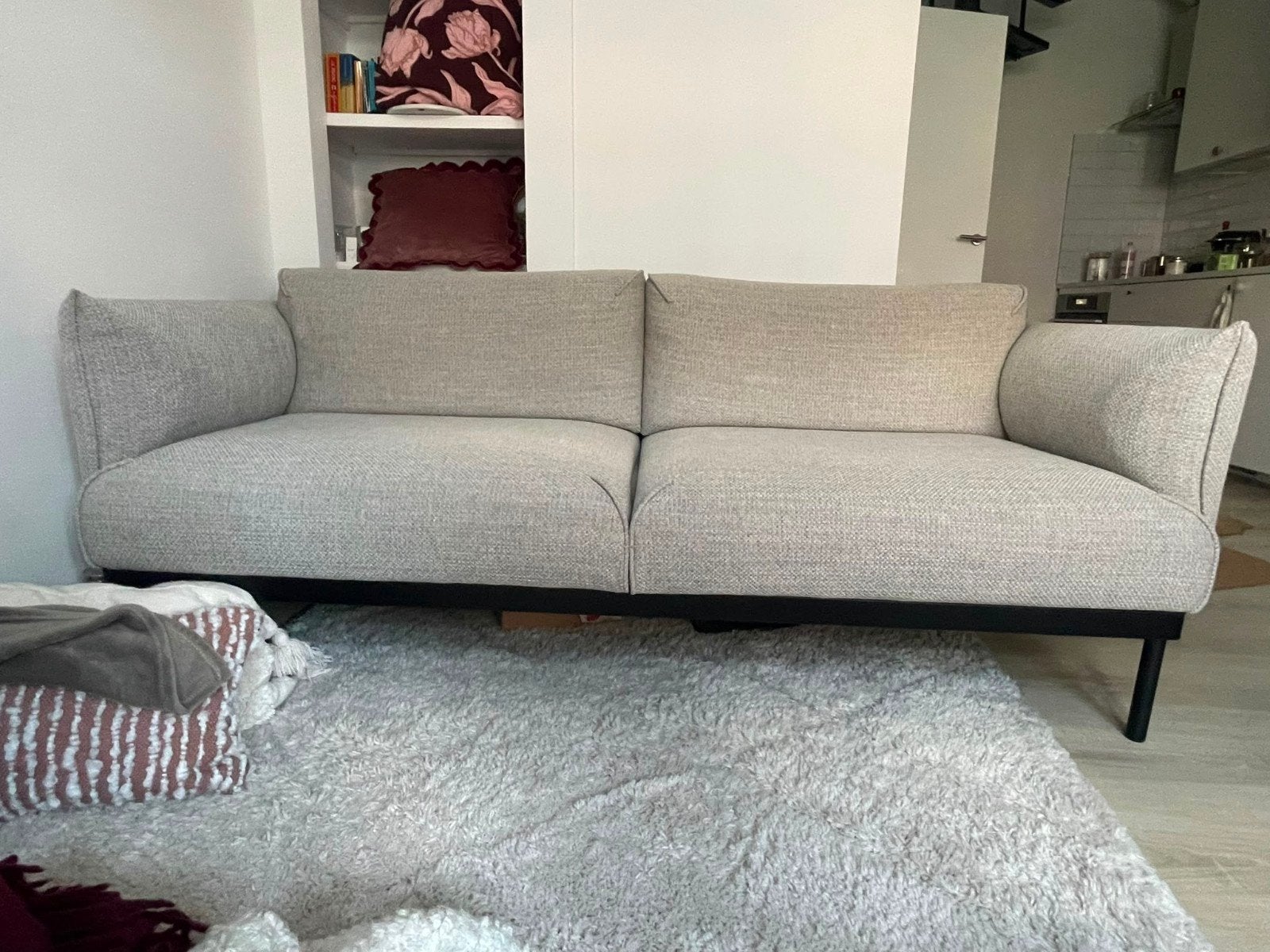 IKEA EKTORP 2-zitsbank - Lichtgrijs, Ophalen, Modern, Scandinavisch, 150 tot 200 cm, Tweepersoons