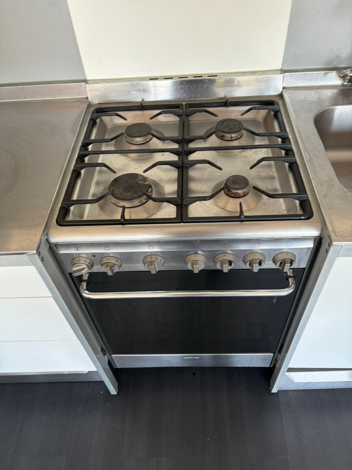Smeg fornuis, Ophalen, Vrijstaand, Gas