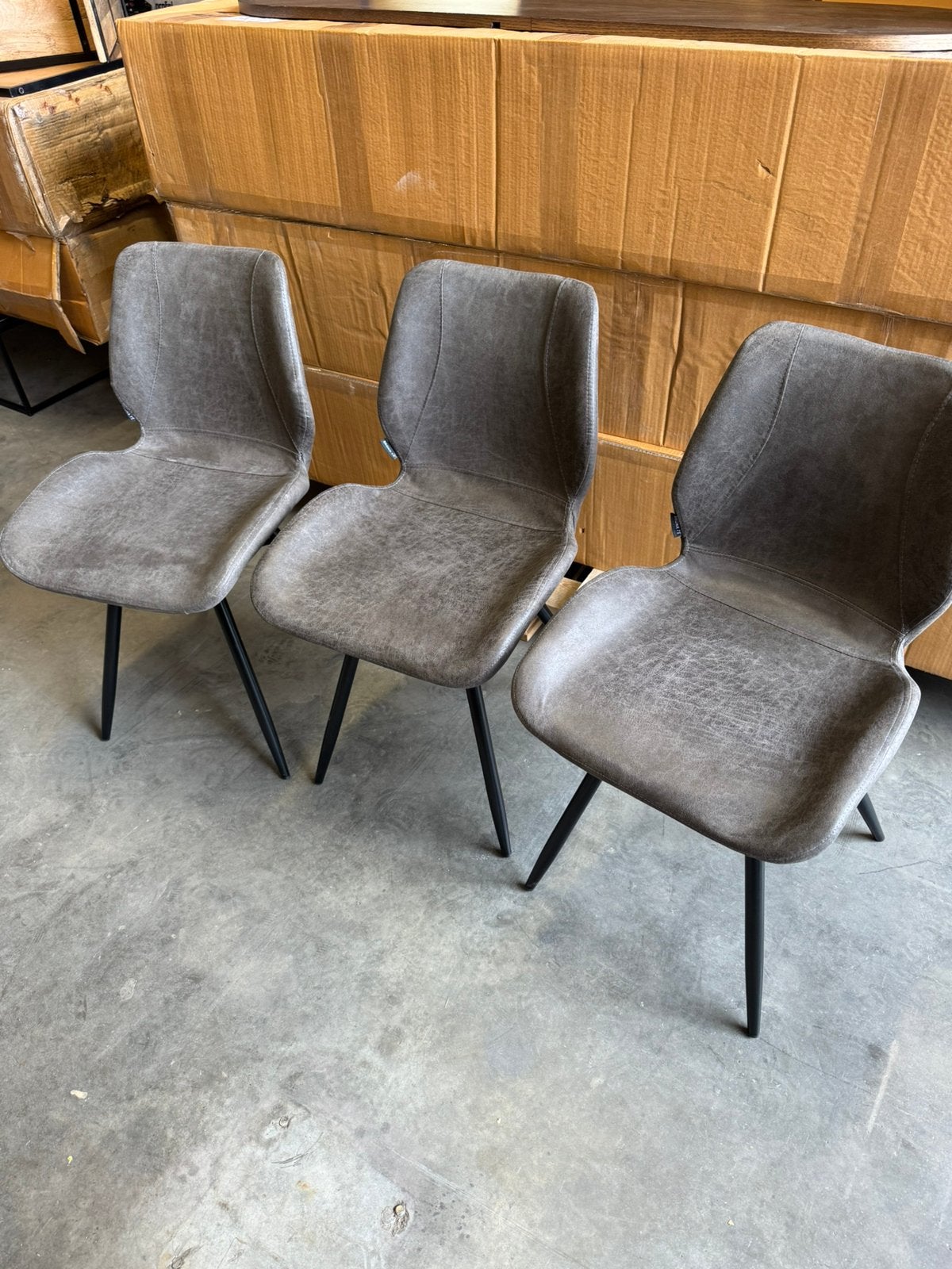 Bronx71 - eetkamerstoelen/eettafelstoelen - antraciet, Huis en Inrichting, Stoelen, Ophalen, Zo goed als nieuw, Grijs, Drie