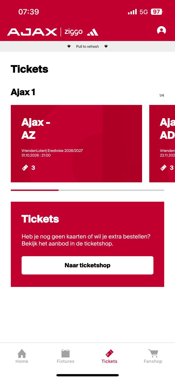 3 kaarten AJAX-AZ NAAST ELKAAR, Losse kaart, Drie personen of meer, Oktober