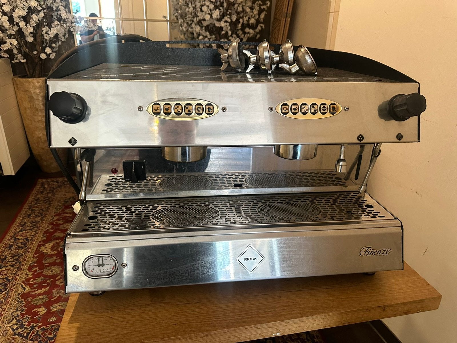 Rioba Firenze professionele 2-groeps espressomachine, Ophalen, Zo goed als nieuw