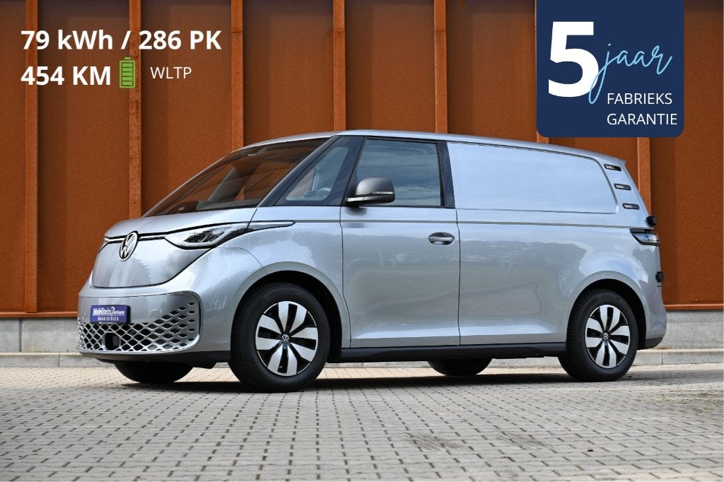 Volkswagen ID. Buzz Cargo LONG RANGE+ | 454 km  | 5 jr gar., Auto's, Automaat, Zwart, Volkswagen, 286 pk