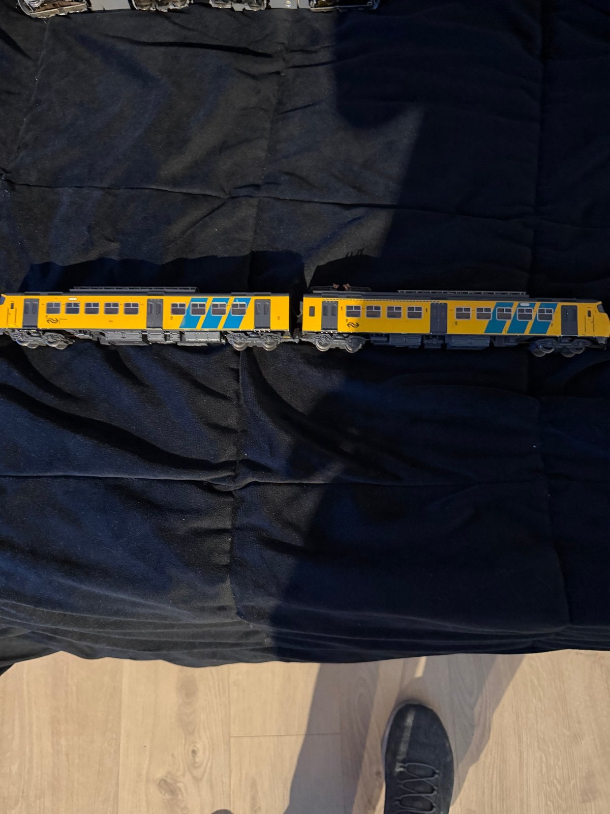Fleischmann NS Treinstel Geel/Blauw - Zo goed als nieuw, Ophalen, Treinset, Gelijkstroom, Fleischmann