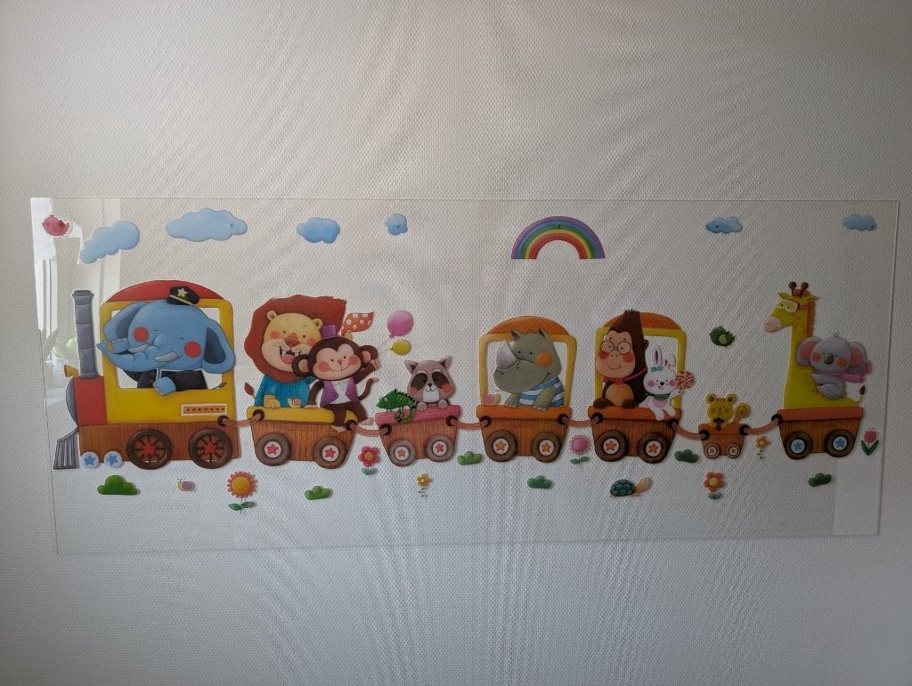 Muurstickers babykamer (kant-en-klaar op kunststof plaat), Ophalen, 66 cm, 160 cm, Meerkleurig
