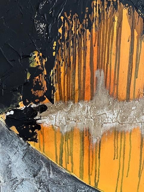 Te Koop: abstract schilderij 150 x 150 cm, Antiek en Kunst, Kunst | Schilderijen | Klassiek, Ophalen