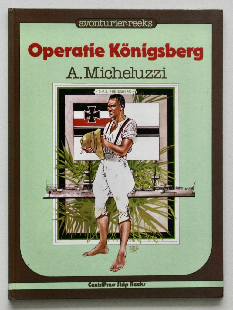 Micheluzzi - Operatie Königsberg (1982) hardcover, Eén stripboek, Ophalen of Verzenden, Zo goed als nieuw