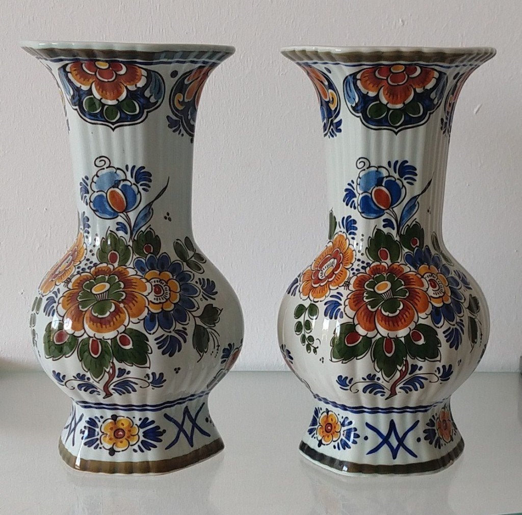 vintage vazenset polychroom Delft, nr 471,  volgnr 28, Ophalen of Verzenden