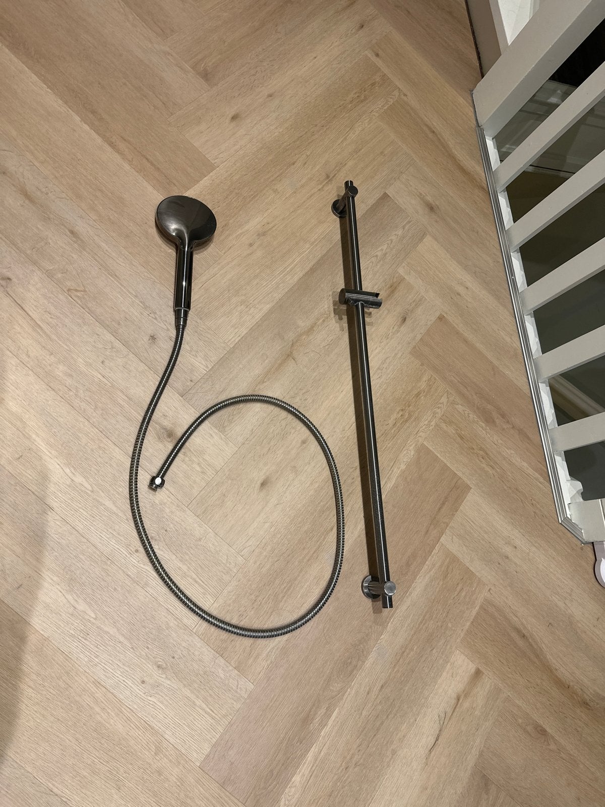 Doucheset met handdouche en glijstang - Gebruikt, Huis en Inrichting, Ophalen, Gebruikt, Overige kleuren, Douche-accessoire