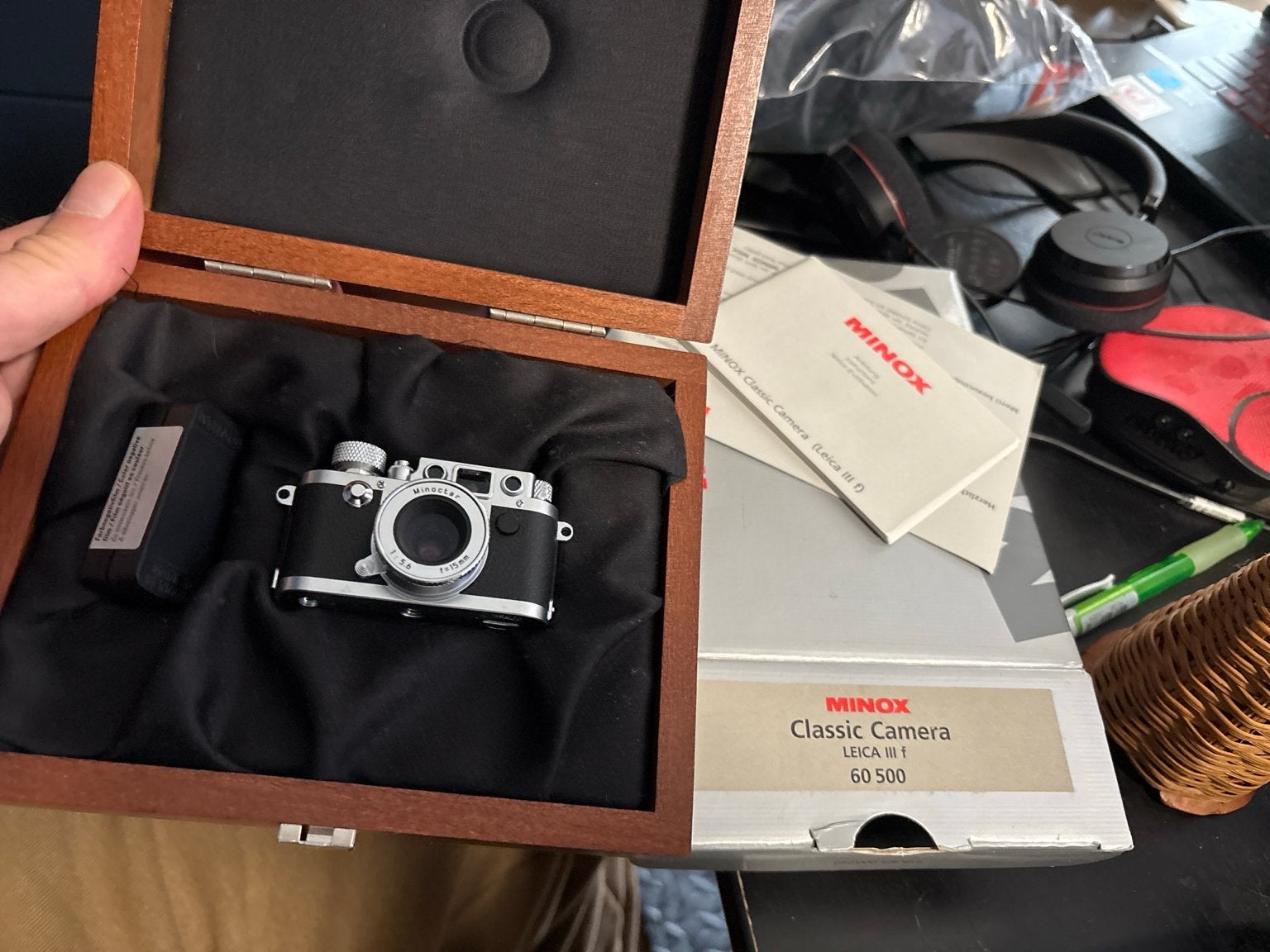 Minox Classic Camera Leica III f (60 500) met doos, Ophalen of Verzenden, Zo goed als nieuw, Compact, Overige Merken