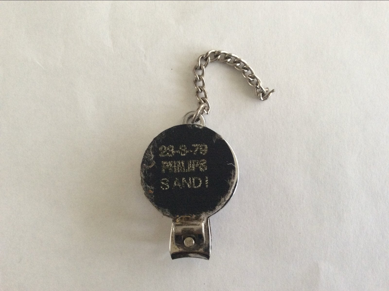 Vintage Nagelknipper met ketting - Philips Sand! 1979, Ophalen of Verzenden, Gebruikt, Overige typen