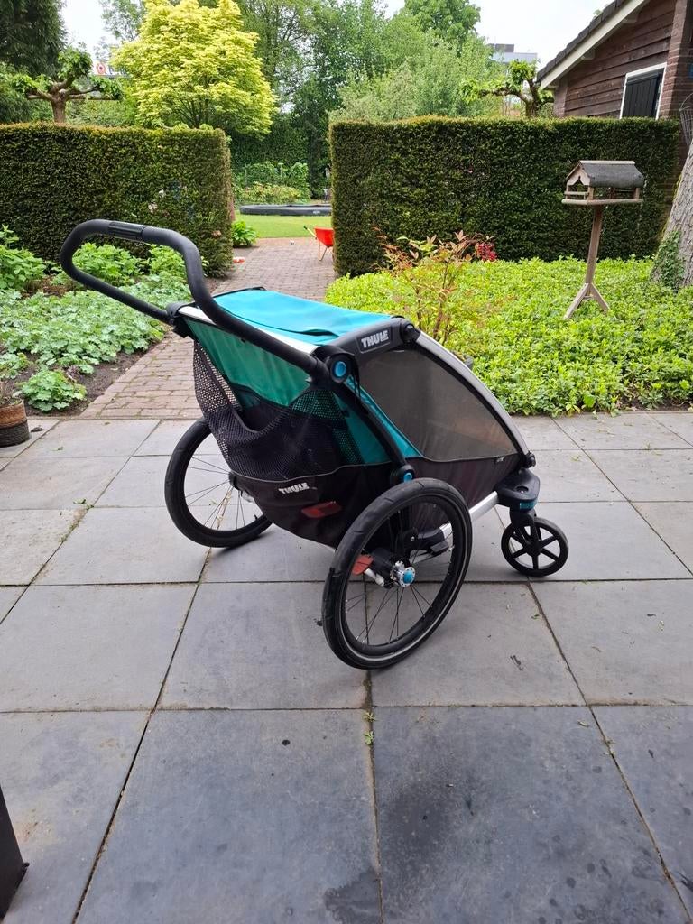 Thule Chariot lite 2 fietskar en wandelwagen met veel access, Ophalen, Opvouwbaar, 20 tot 40 kg, Zo goed als nieuw