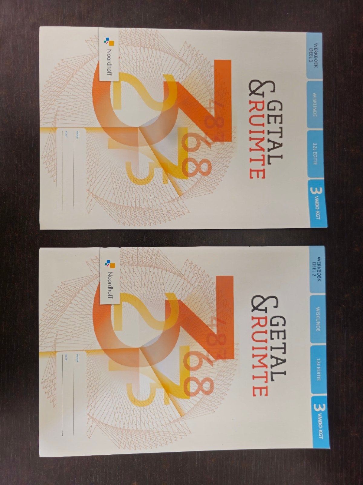 Getal & Ruimte 12e editie VMBO-KGT 3 werkboek deel 1 + 2 nie, Boeken, Schoolboeken, Ophalen of Verzenden, Nieuw, VMBO