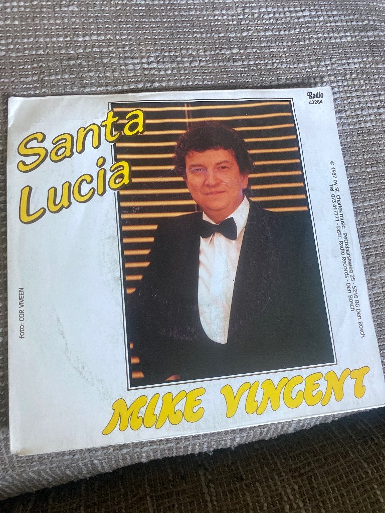 Mike Vincent - Santa Lucia (Vinyl Single), Cd's en Dvd's, Gebruikt, Fotohoes, 7 inch, Ophalen of Verzenden