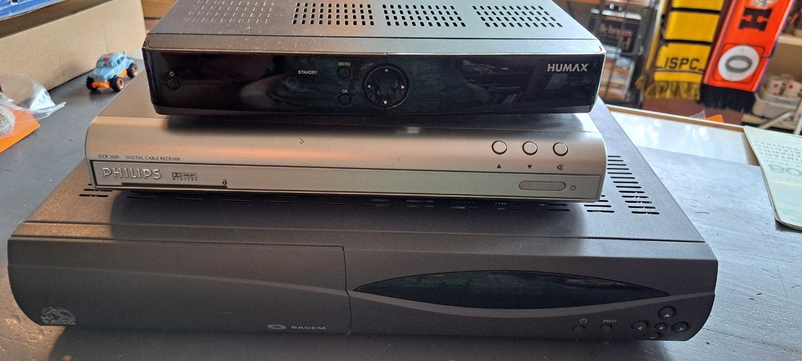 3x Decoders/Harddiskrecorders: Humax, Philips, Sagem, Ophalen