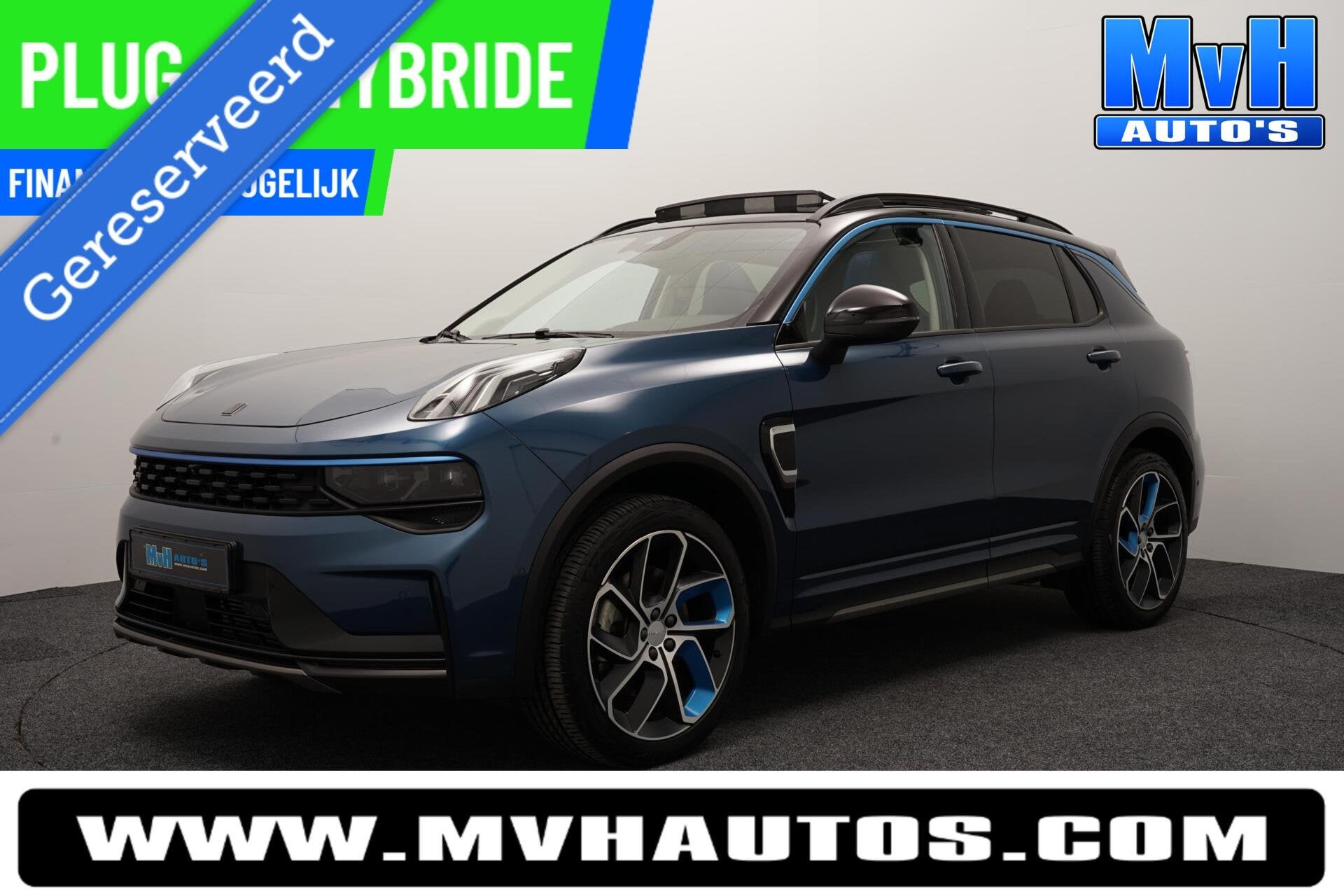 Lynk & Co 01 1.5 PHEV|262PK|LUXE|360°CAM|PANO|SOH98%, Auto's, Stof, Blauw, Automatische klimaatregeling, Plug-in hybride