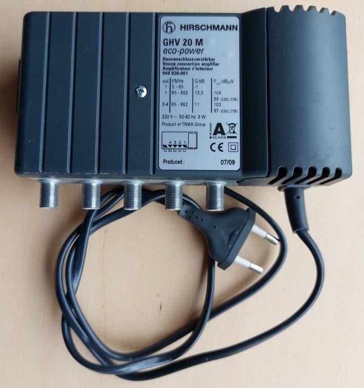 Hirschmann GHV 20 M antenneversterker., Ophalen of Verzenden, Gebruikt