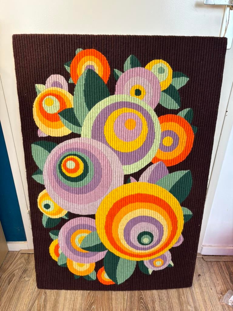 Groot vintage retro wandkleed, Ophalen of Verzenden, Geen, Geen, Geen