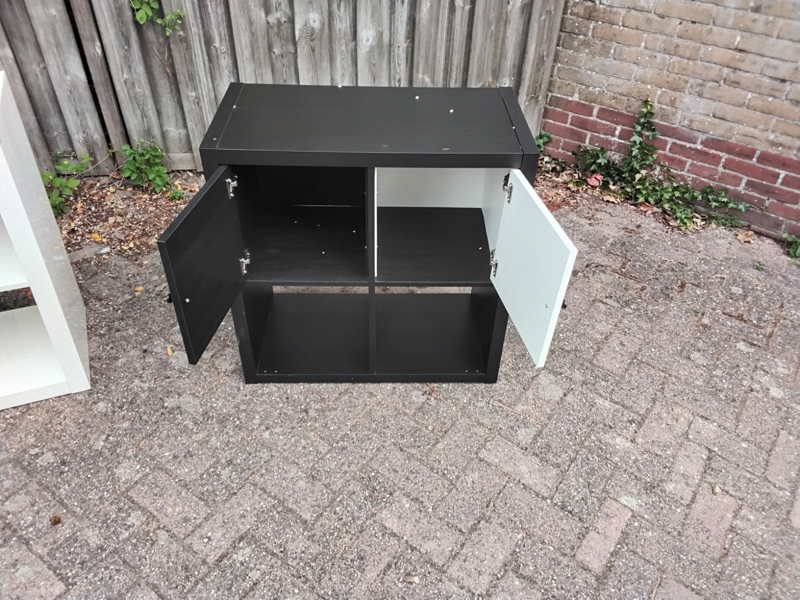 Zwart/wit kastje met deuren - IKEA KALLAX/EXPEDIT, Ophalen