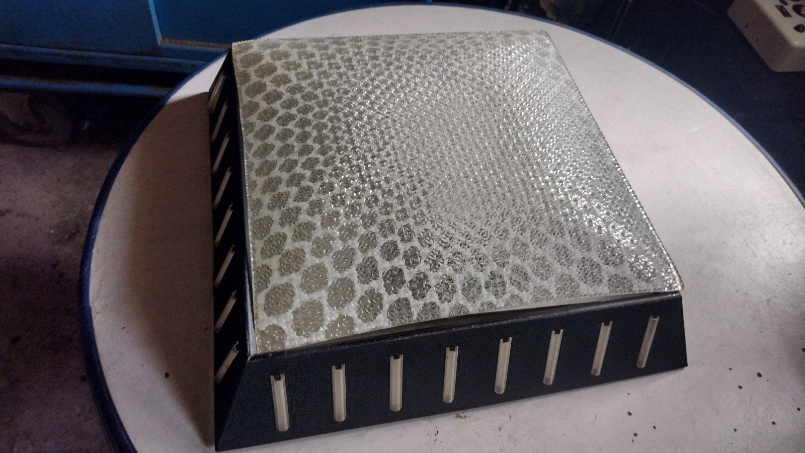 Vintage  grote vierkanten design lamp ca. 45x45 cm, Ophalen, Gebruikt