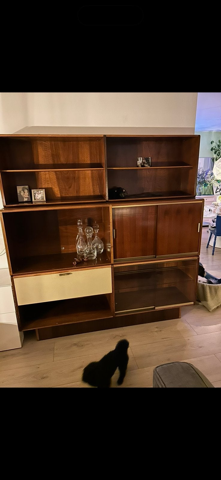 Hele mooie vintage wandmeubel, Huis en Inrichting, Kasten | Wandmeubels, Ophalen, Gebruikt, 150 tot 200 cm, 150 tot 200 cm