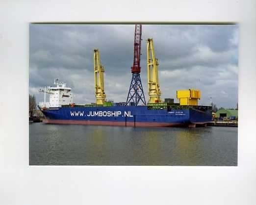 scheepvaart-foto-jumbo javelin, Ophalen of Verzenden, Zo goed als nieuw, Motorboot, Boek of Tijdschrift