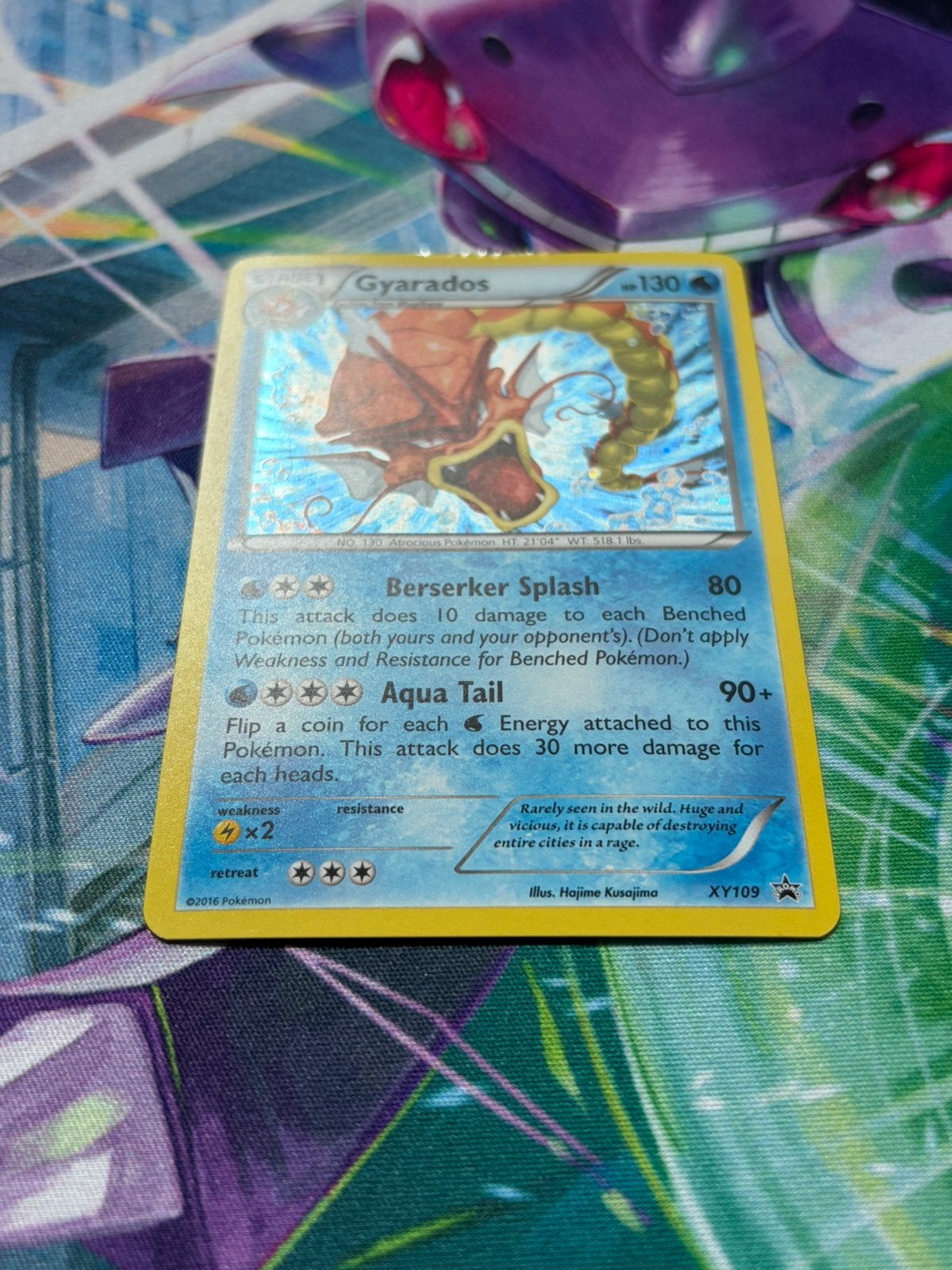 Misprint Shiny Red Gyarados XY109 Black Star Promo Holo Rare, Hobby en Vrije tijd, Verzamelkaartspellen | Pokémon, Ophalen of Verzenden
