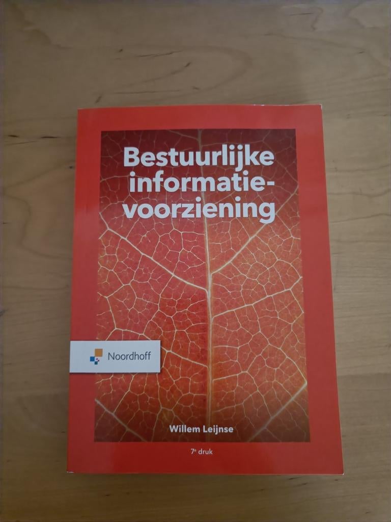 Willem Leijnse - Bestuurlijke informatievoorziening, 7e druk, Boeken, Ophalen of Verzenden, Zo goed als nieuw, Willem Leijnse