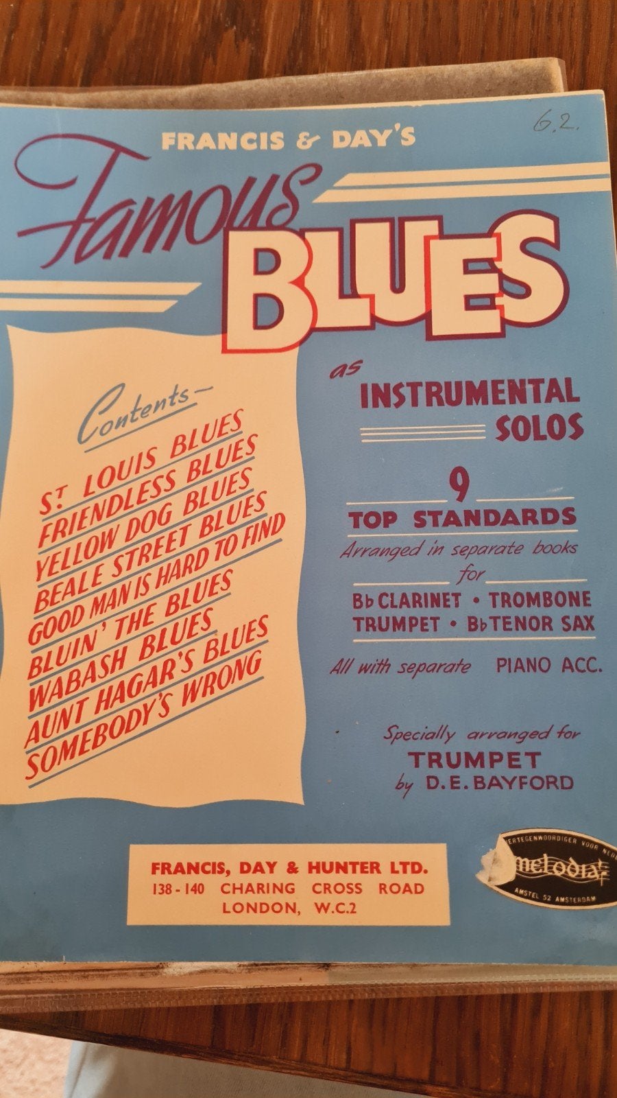 4 Muziekboeken: Glenn Miller, Famous Blues, Thelonious Monk, Gebruikt, Ophalen of Verzenden, Klarinet, Blues