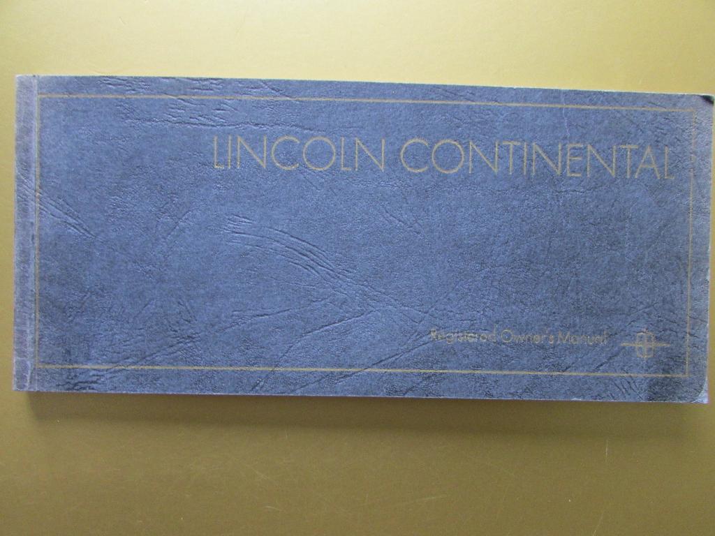 1968 Lincoln Continental owner's manual, Engels, Auto diversen, Handleidingen en Instructieboekjes, Ophalen of Verzenden