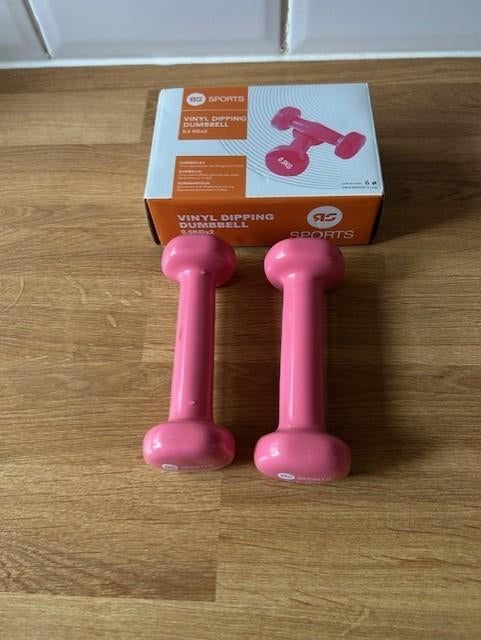 E42-NIEUW 2 roze bumbbells 0,5 kg, Ophalen of Verzenden, Nieuw