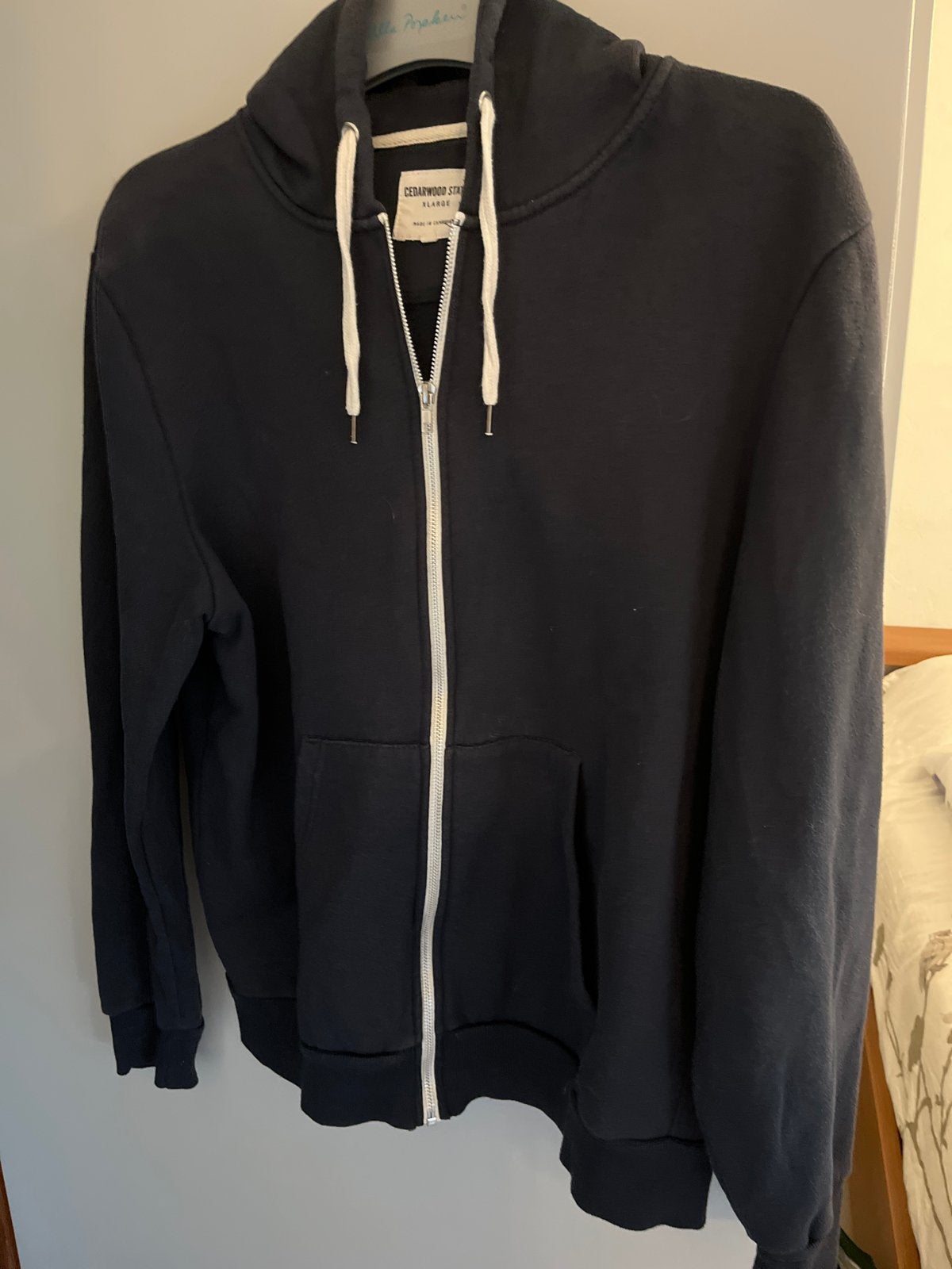 CEDARWOOD Zwarte Hoodie met Rits - Maat XL, Ophalen of Verzenden, Gedragen, Maat 56/58 (XL), Zwart