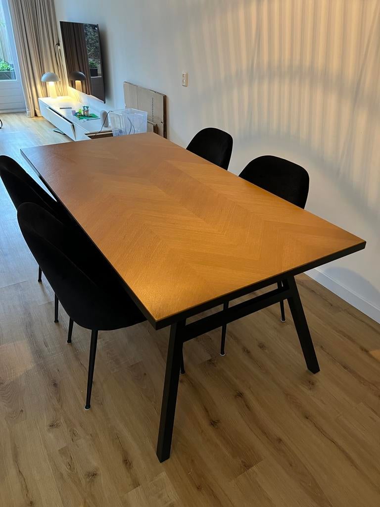 Eettafel Seth van het merk Zuiver, Huis en Inrichting, Tafels | Eettafels, Ophalen, 50 tot 100 cm, Zo goed als nieuw, 150 tot 200 cm